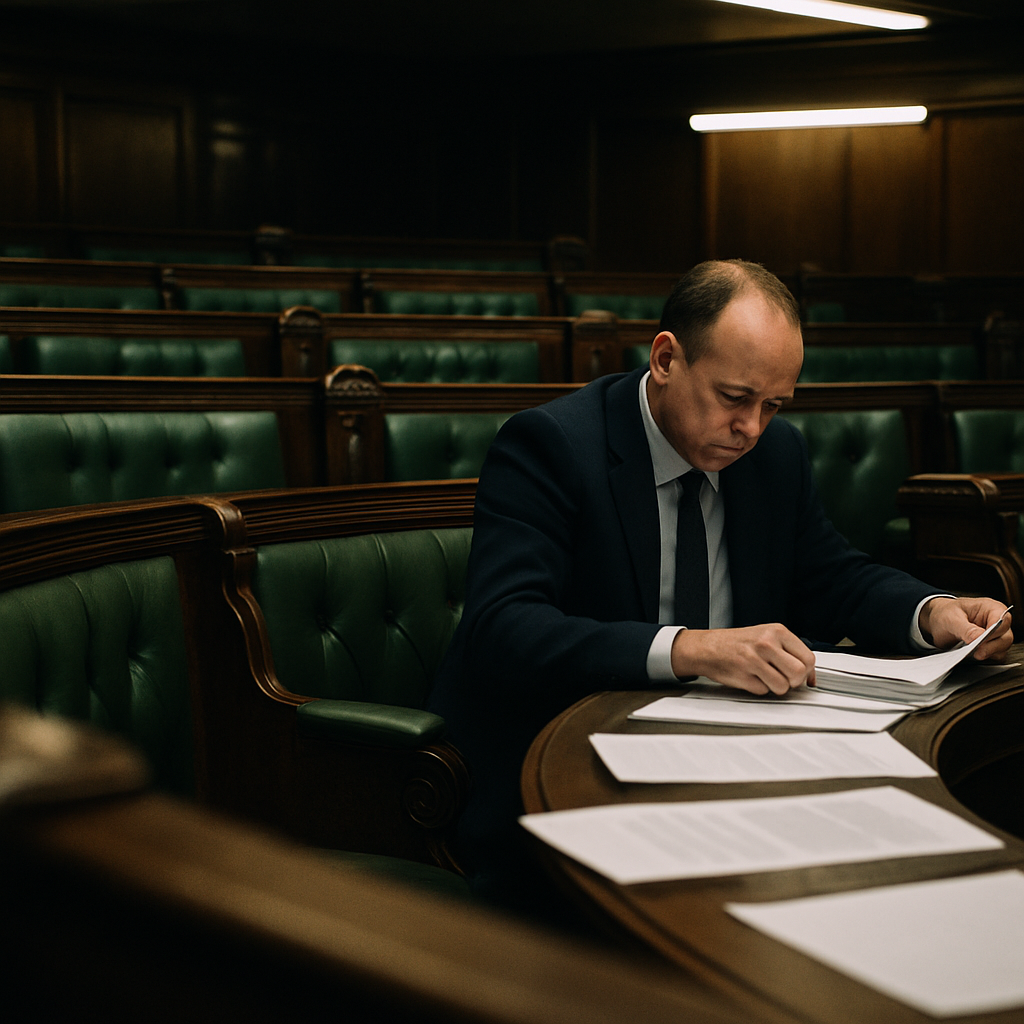 Inside a UK council chamber showing how UK local council works during committee meetings